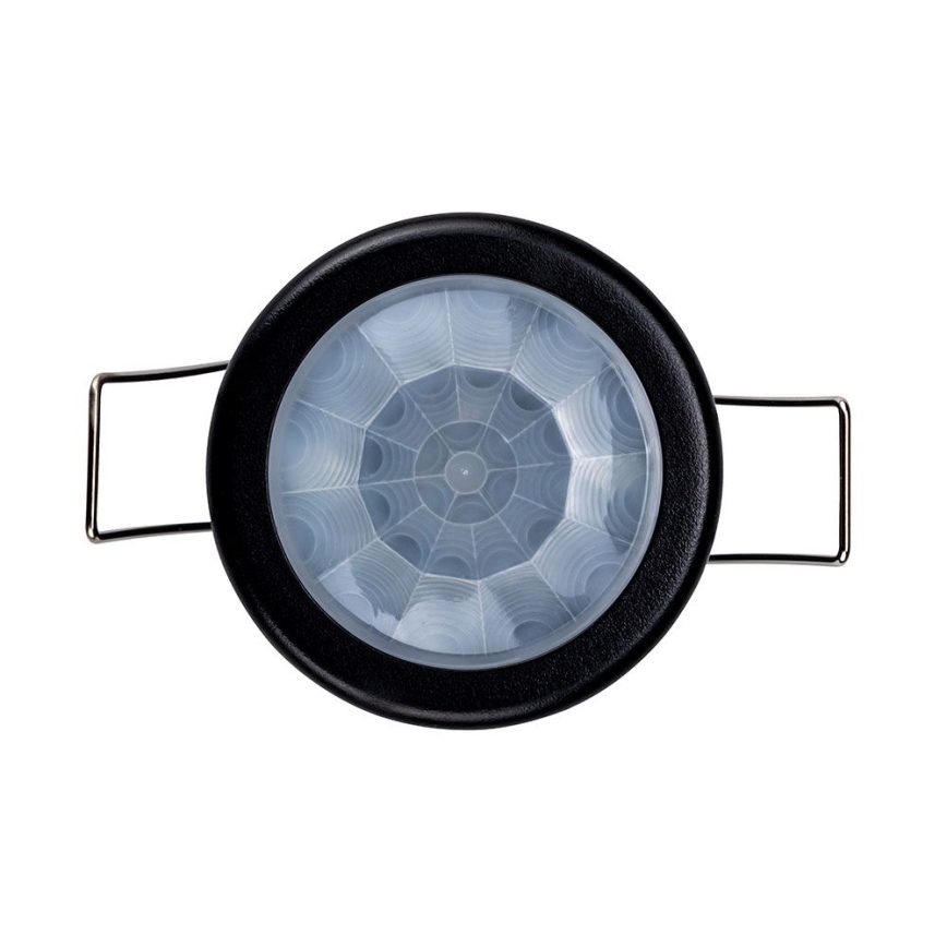 Sensor de movimento embutido PIR 360° 400W/230V preto