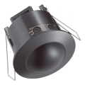 Sensor de movimento embutido PIR 360° 500W/230V preto