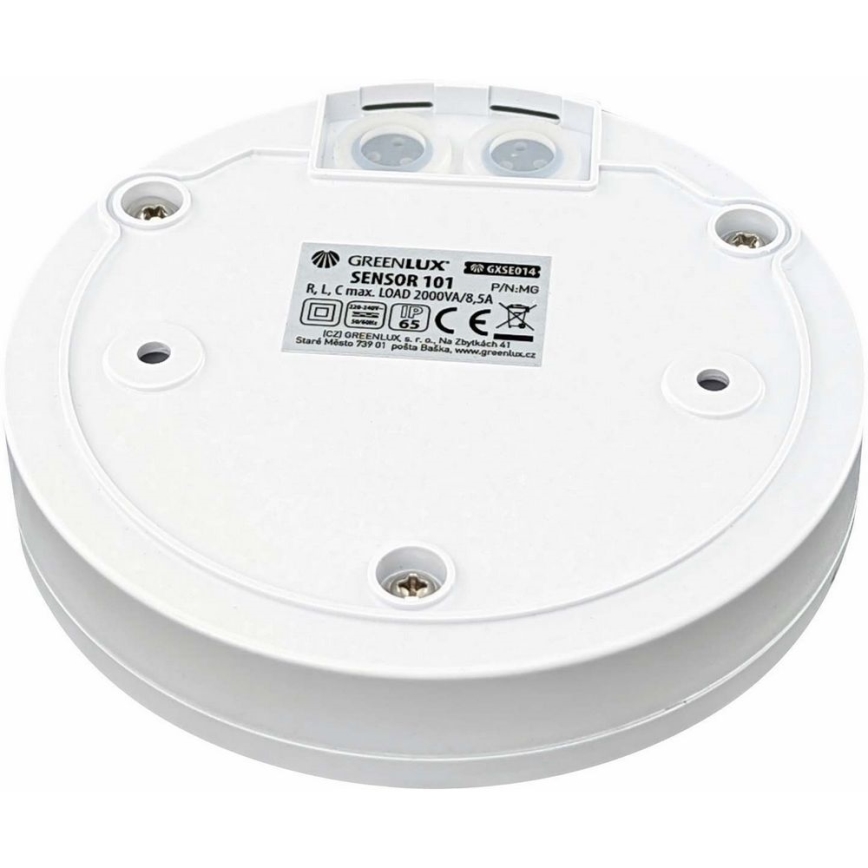 Sensor de movimento exterior 360x120° branco IP65