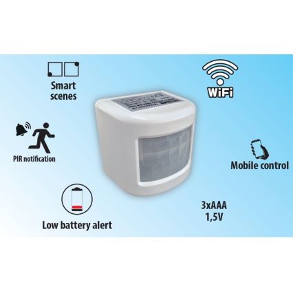 Sensor de movimento inteligente 3xAAA Wi-Fi Tuya