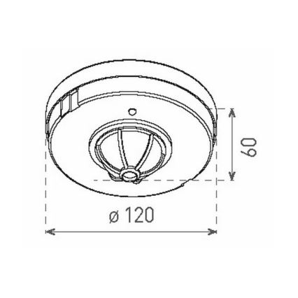 Sensor de movimento PIR 1200W/230V