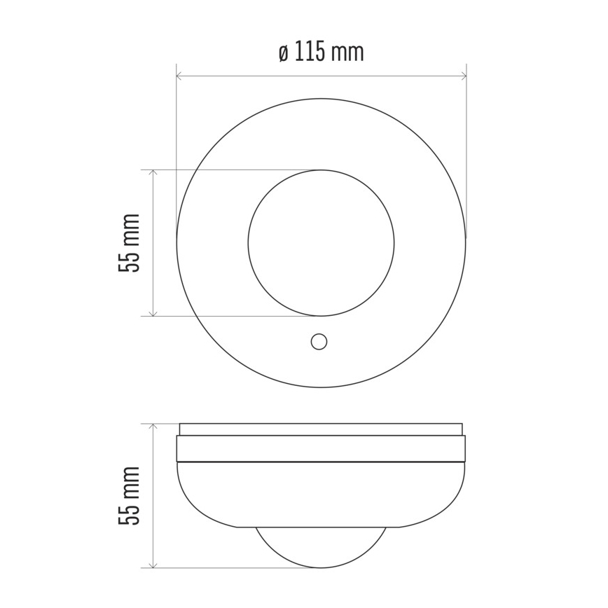 Sensor de movimento PIR B 360° 1200W/230V branco