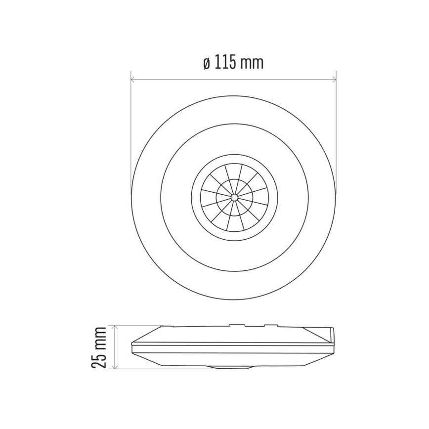 Sensor de movimento PIR B 360° 2000W/230V branco