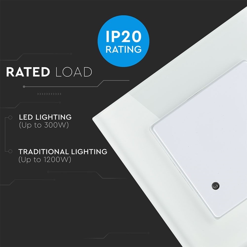 Sensor de movimento por micro ondas 180° 300W/230V branco