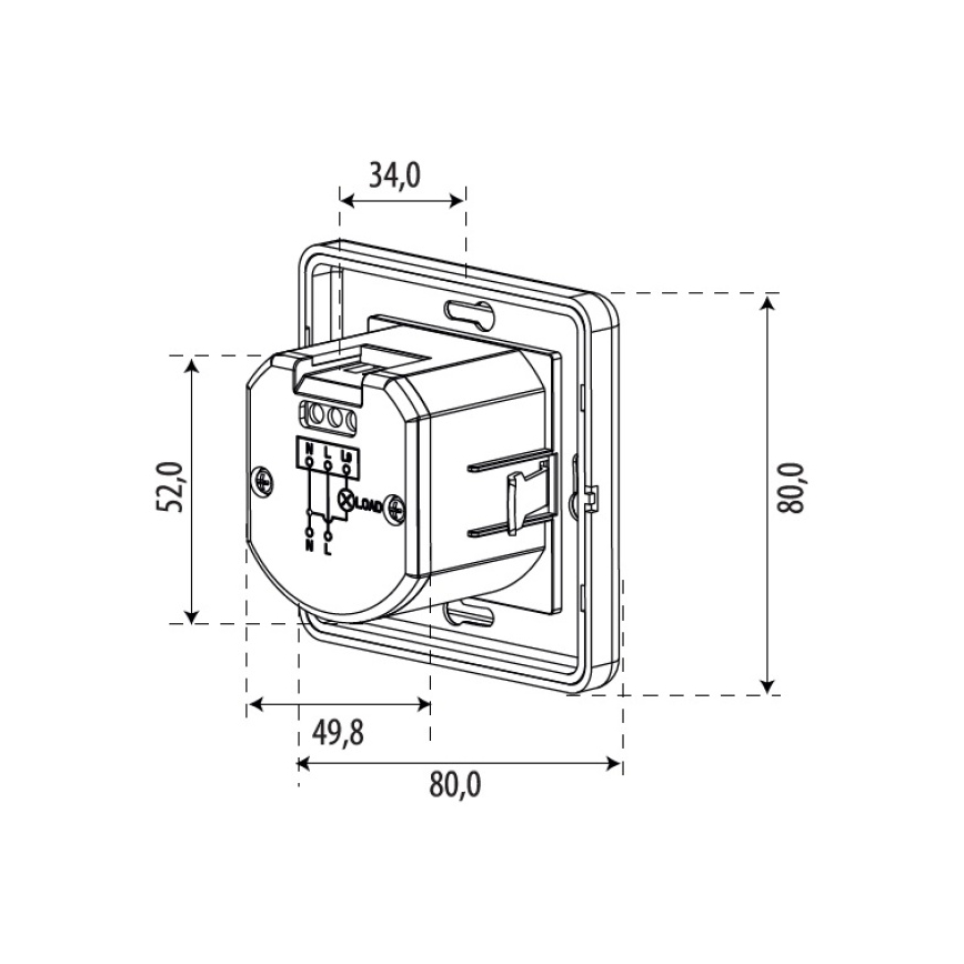 Sensor de movimento SENSOR 1200W branco