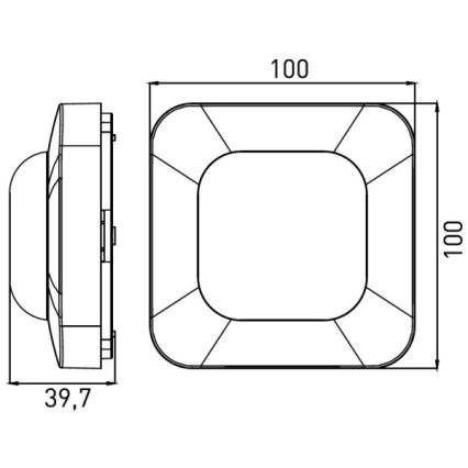 Sensor de presença PRES SENSOR 2000W branco