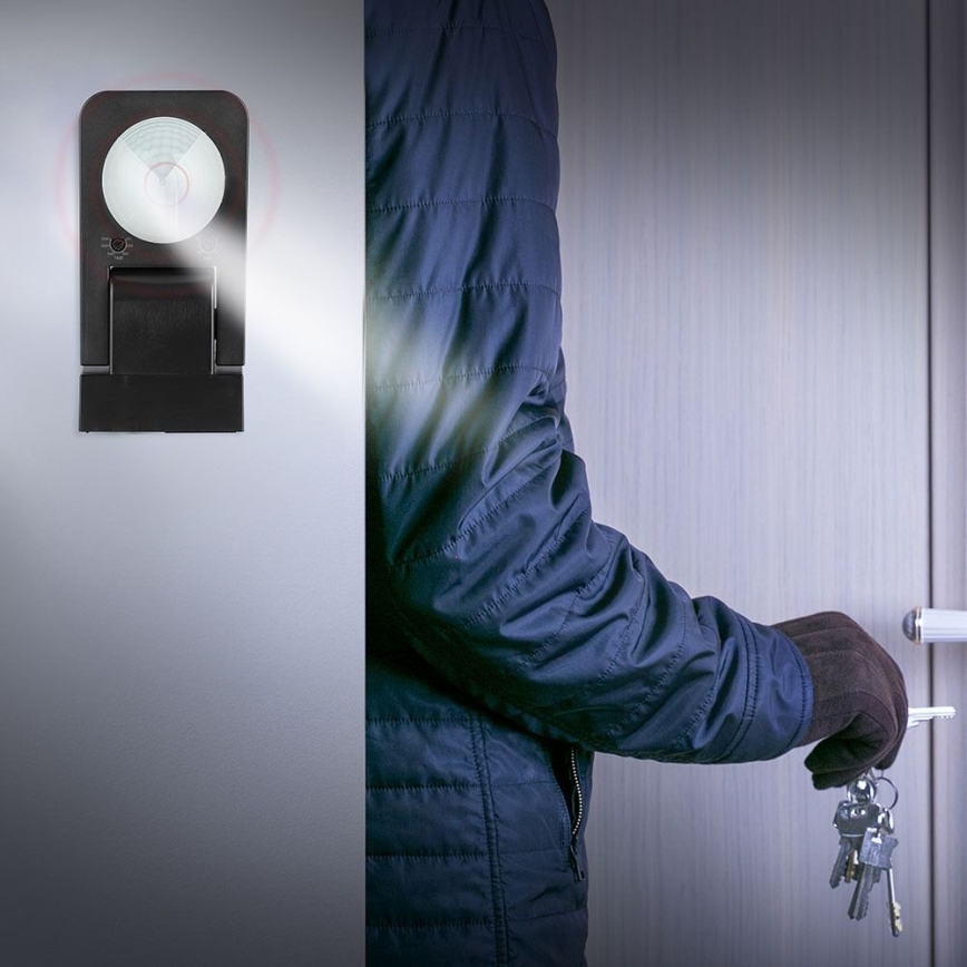 Sensor exterior de movimento por infravermelhos 360° 1000W/230V IP65 preto