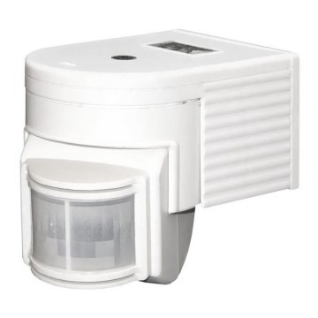 Sensor PIR de movimento e crepúsculo T362 180° de parede, 230V, 1x sensor, branco