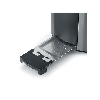 Severin AT 2589 - Torradeira para duas fatias 800W/230V inox/preta