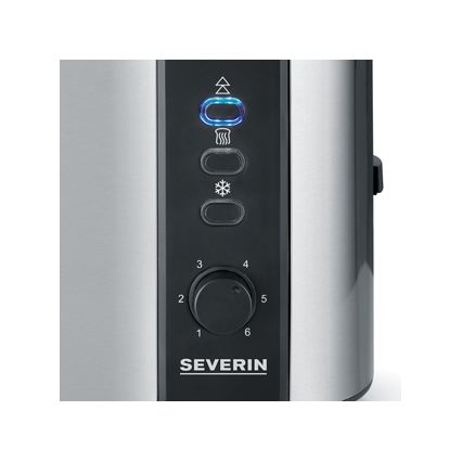 Severin AT 2589 - Torradeira para duas fatias 800W/230V inox/preta