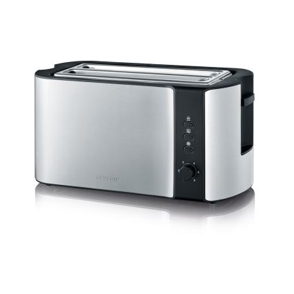 Severin AT 2590 - Torradeira para 4 fatias 1400W/230V inox/preto