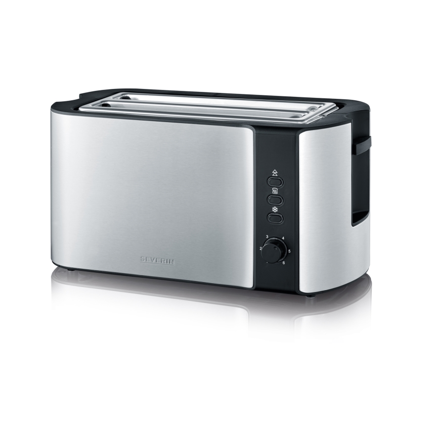 Severin AT 2590 - Torradeira para 4 fatias 1400W/230V inox/preto