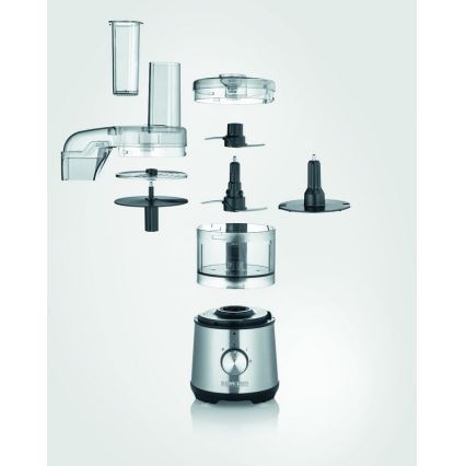 Severin KM 3865 - Picadora de alimentos 400 W/230 V inox/preto