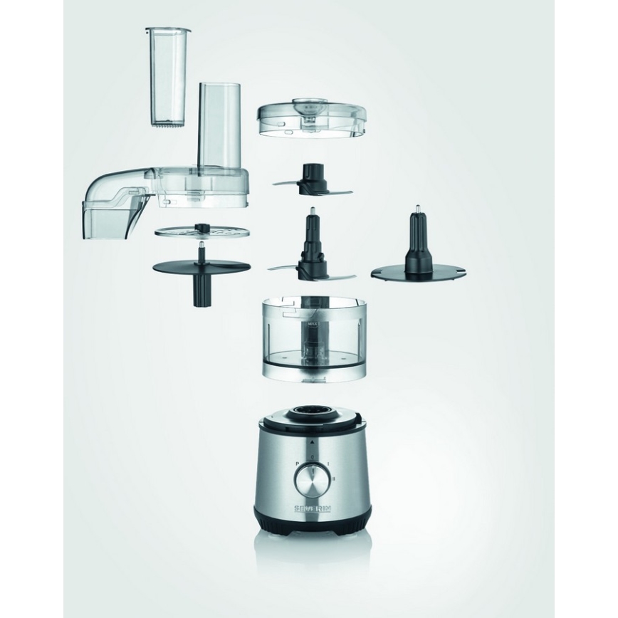 Severin KM 3865 - Picadora de alimentos 400 W/230 V inox/preto