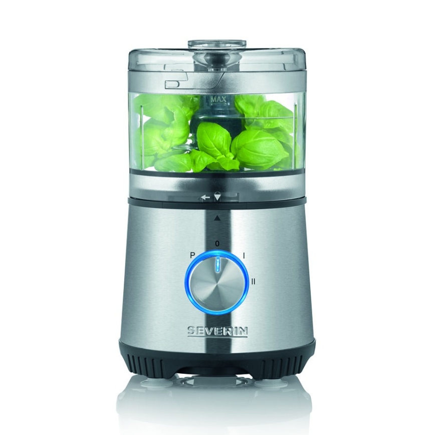 Severin KM 3865 - Picadora de alimentos 400 W/230 V inox/preto