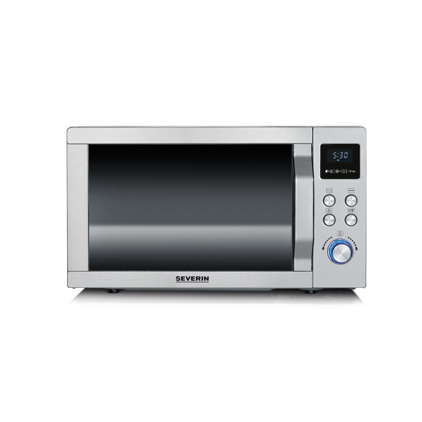 Severin MW 7774 - Micro-ondas 3 em 1, 1950 W/230 V, 25 L, aço inoxidável