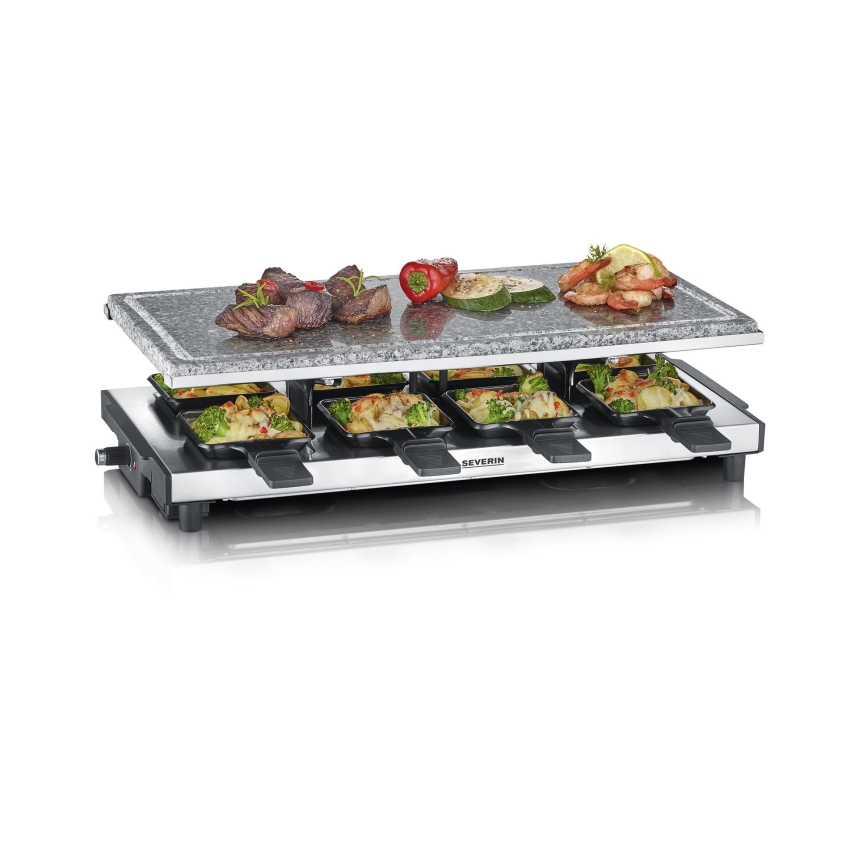 Severin RG 2374 - Grelhador Raclette com Pedra Vulcânica 1500W/230V