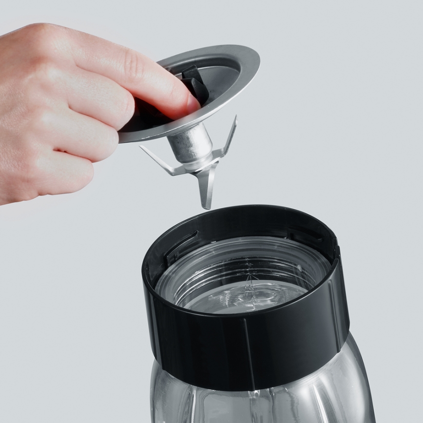 Severin SM 3737 - Liquidificador de bancada 1 L 500 W/230 V aço inoxidável/preto