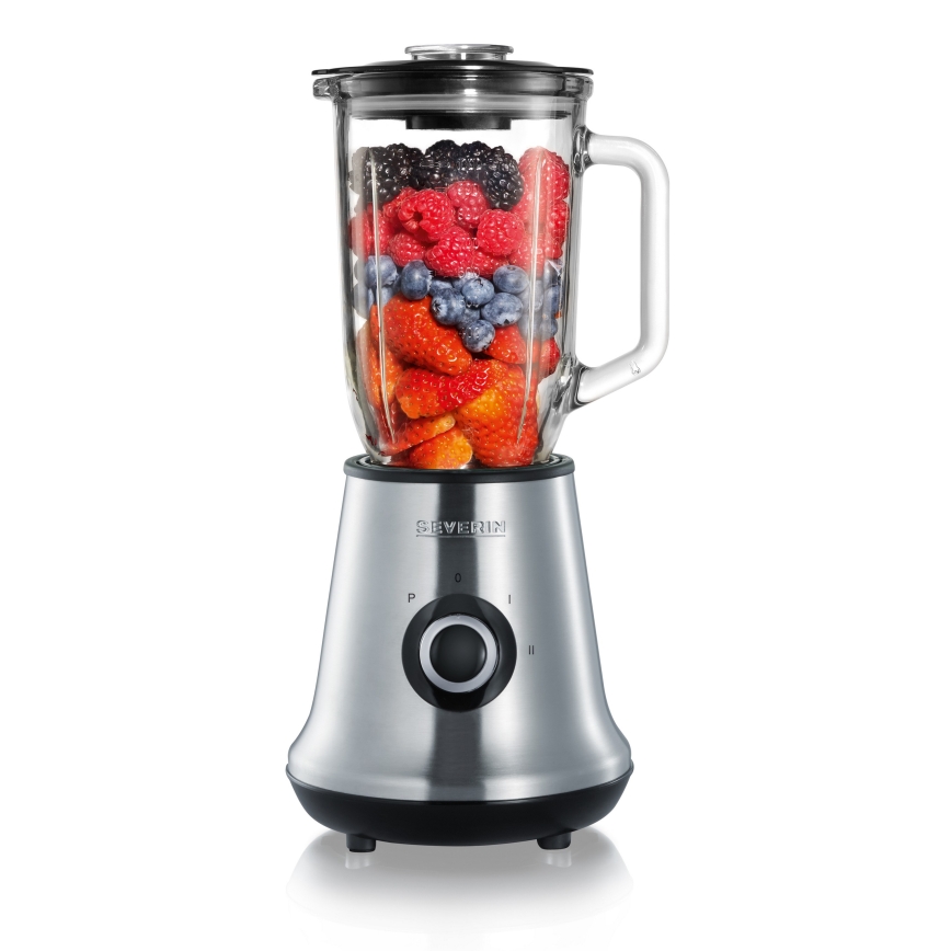 Severin SM 3737 - Liquidificador de bancada 1 L 500 W/230 V aço inoxidável/preto