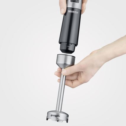 Severin SM 3772 - Mixer de mão com acessórios, 600 W / 230 V, inox/preto