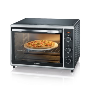 Severin TO 2058 - Forno de convecção com função grill e pedra para pizza 1800 W/230 V 42 l preto