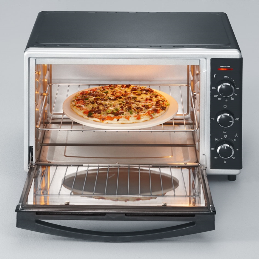 Severin TO 2058 - Forno de convecção com função grill e pedra para pizza 1800 W/230 V 42 l preto