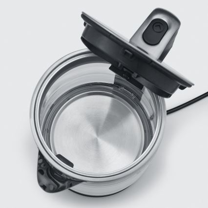 Severin WK 3420 - Chaleira elétrica rápida 1,7 l 2200 W/230 V aço inoxidável/vidro