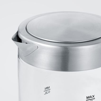 Severin WK 3472 - Chaleira elétrica rápida 0,5 L 1100W/230V inox/vidro