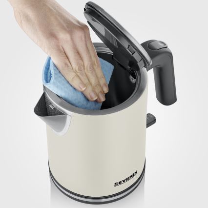 Severin WK 9577 - Chaleira elétrica 1 l, 2400 W/230 V, bege