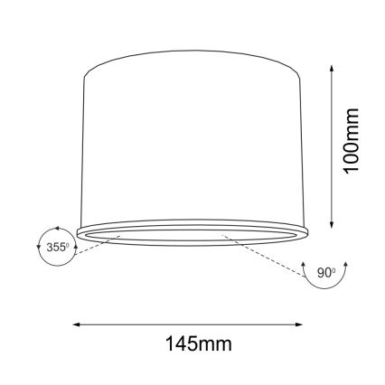 Shilo - Foco 1xGU10/15W/230V preto
