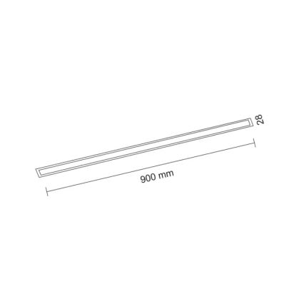 Shilo - Iluminação embutida LED LED/32W/230V 3000K CRI 90 preta