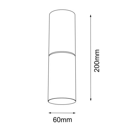 Shilo - Iluminação de teto 1xG9/10W/230V preta