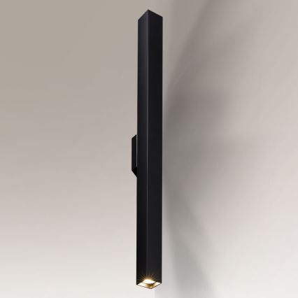 Shilo - Iluminação de parede 2xGU10/15W/230V preta