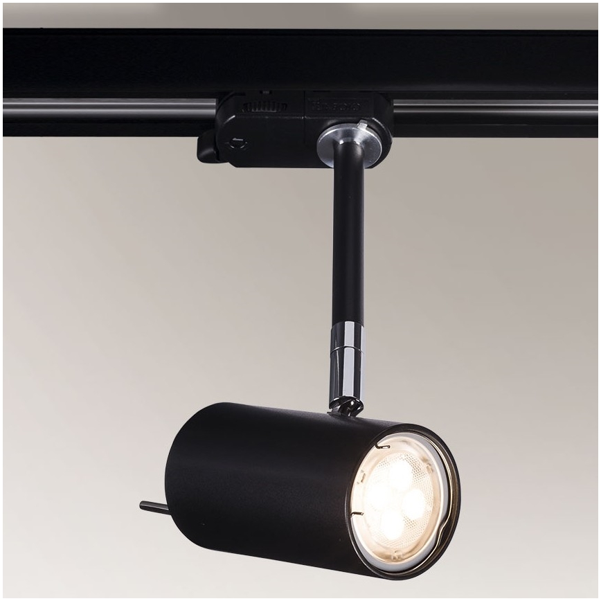 Shilo - Foco de sistema de carril 1xGU10/15W/230V preto