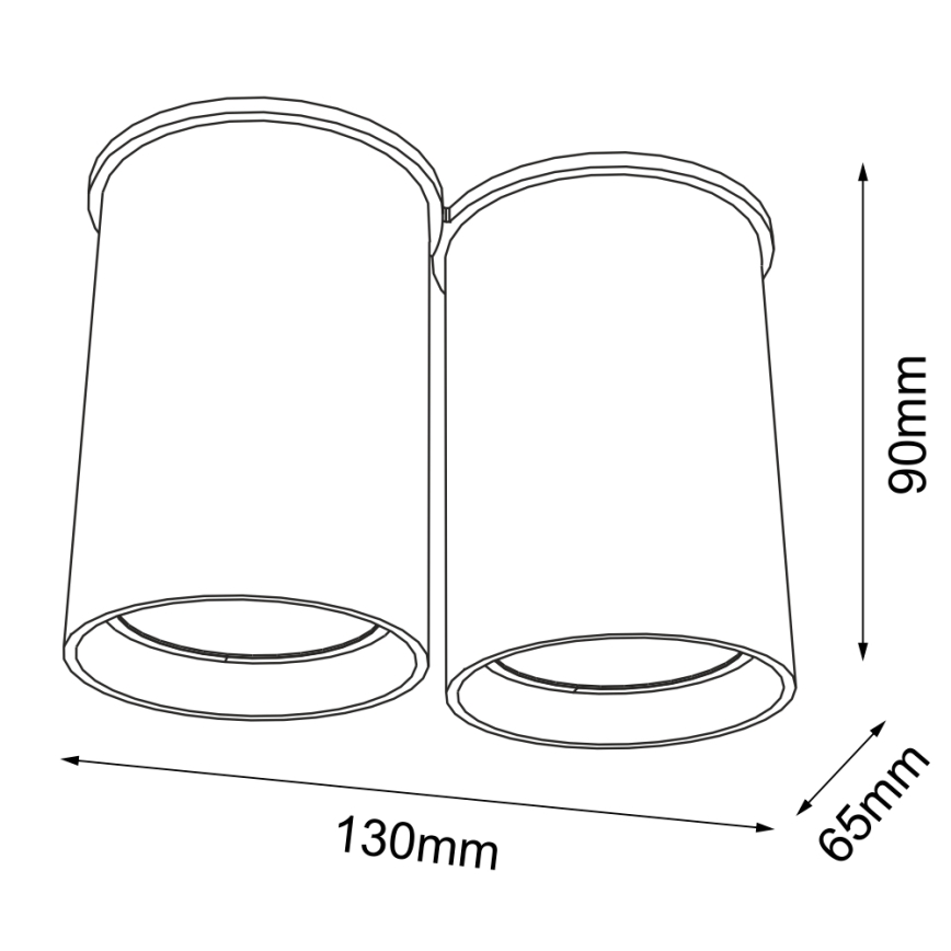 Shilo - Foco 2xGU10/15W/230V 9 cm branco