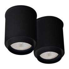 Shilo - Iluminação de teto 2xGU10/15W/230V preta
