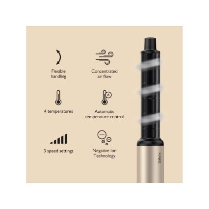 Silk’n - Secador de cabelo SILKYAIR FLEX 230V preto/dourado