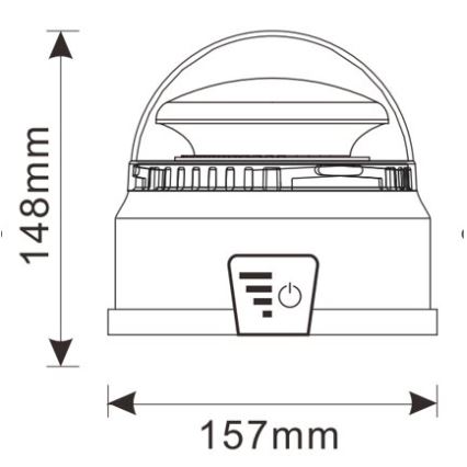 Sinalizador LED de advertência LED/12-24V IP65 + controlo remoto