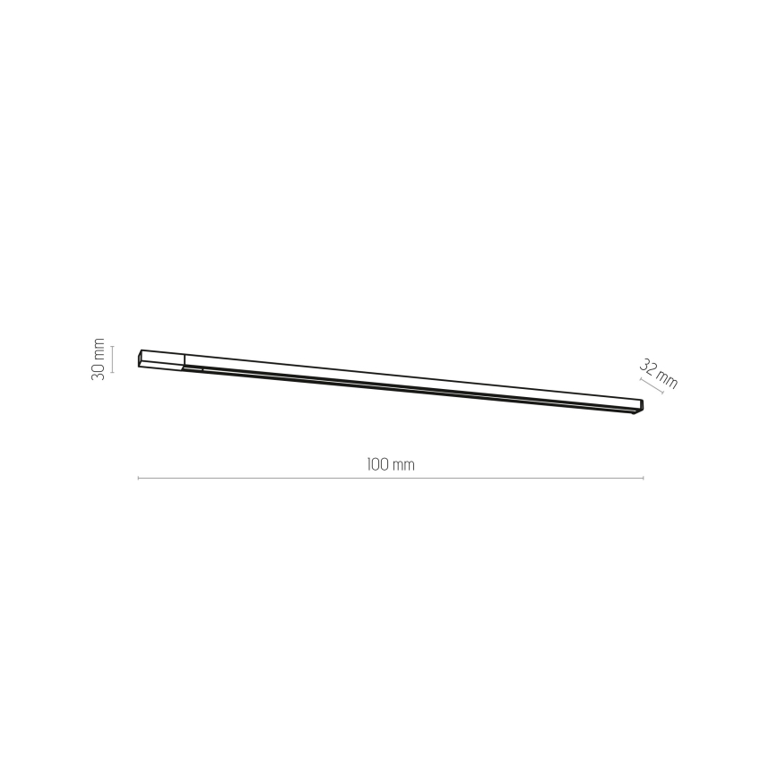 Sistema de carril trifásico TRACER 1 m branco