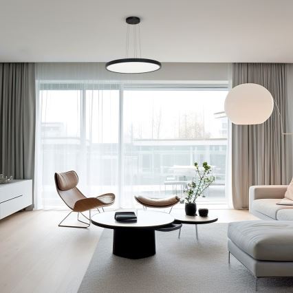 Sistema suspenso para luminárias MAQ 32W/40W 1m preto