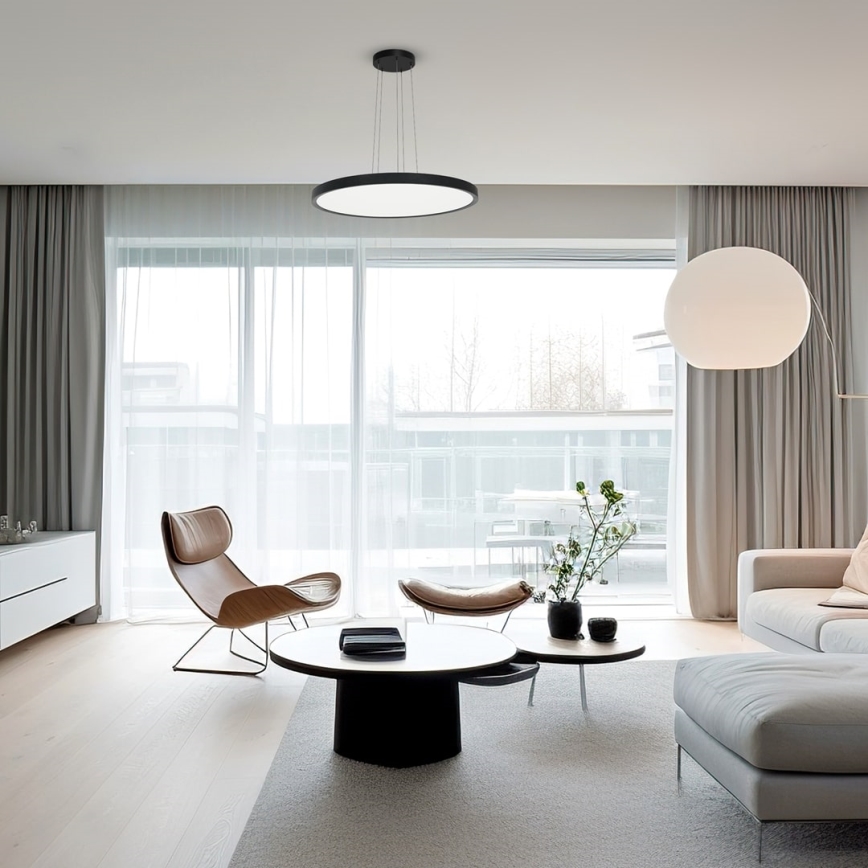 Sistema suspenso para luminárias MAQ 32W/40W 1m preto