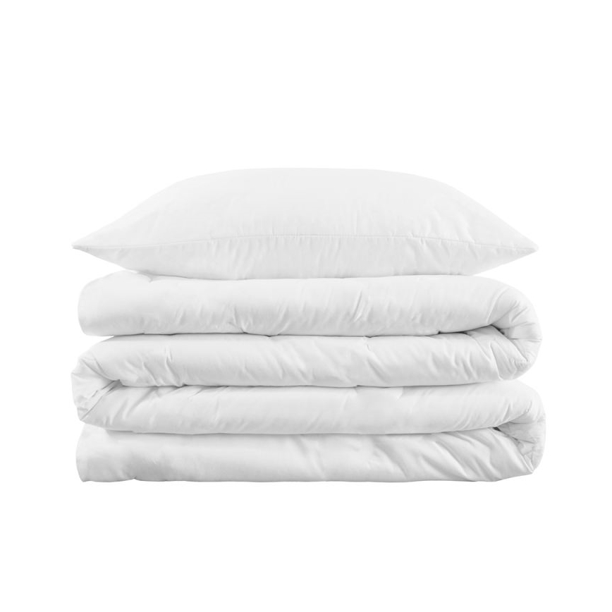 SkinPro Silver - Capa de edredão antibacteriana 140x200 cm branca