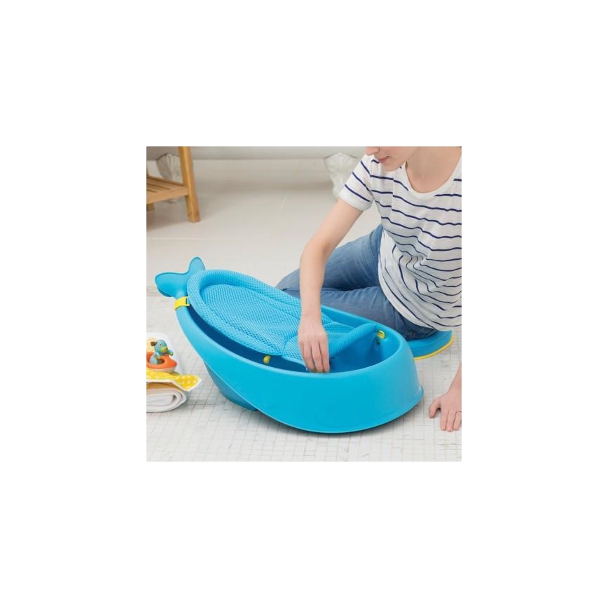 Skip Hop - Banheira infantil com almofada ergonômica MOBY 3 azul