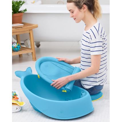 Skip Hop - Banheira infantil com almofada ergonômica MOBY 3 azul