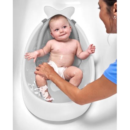 Skip Hop - Banheira infantil com almofada ergonômica MOBY 3 branca