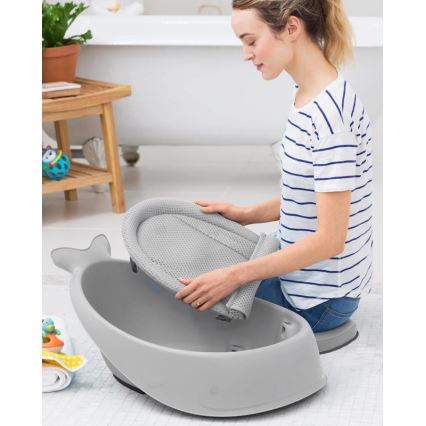 Skip Hop - Banheira infantil com almofada ergonômica MOBY 3 cinza