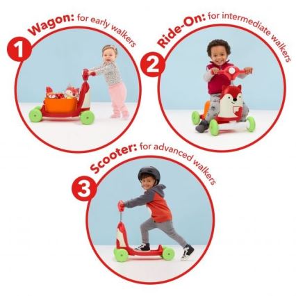 Skip Hop - Bicicleta de empurrar 3em1 ZOO raposa 3xAAA