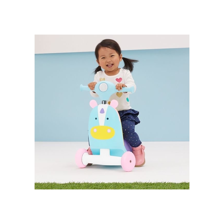 Skip Hop - Bicicleta de empurrar 3em1 ZOO unicórnio 3xAAA
