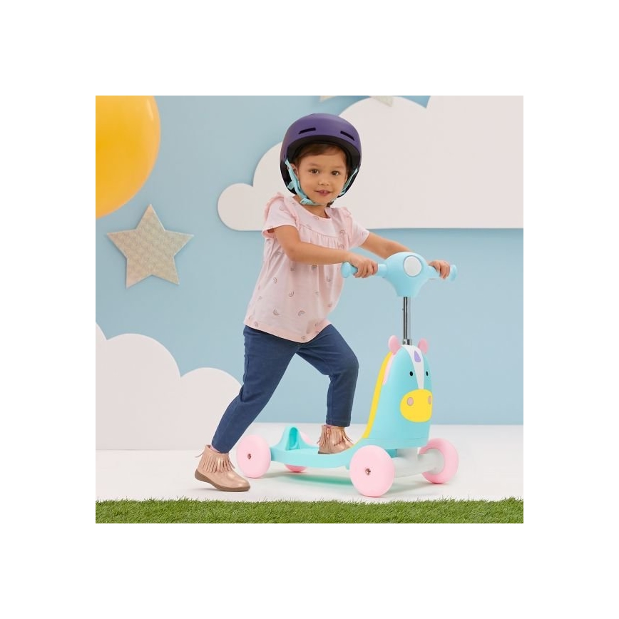 Skip Hop - Bicicleta de empurrar 3em1 ZOO unicórnio 3xAAA
