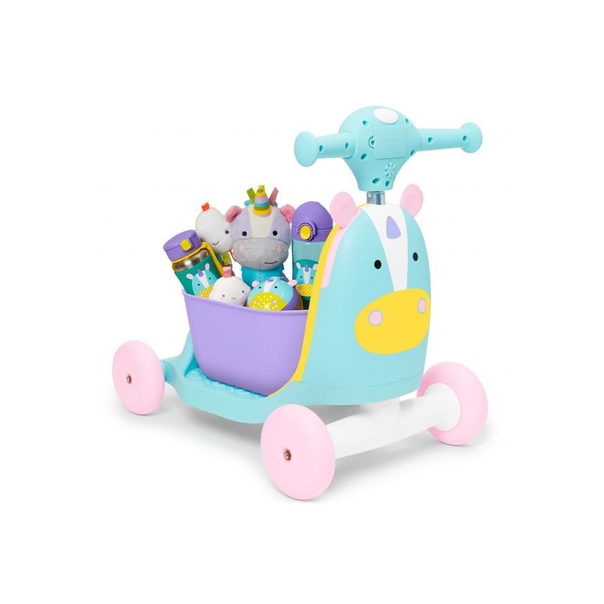 Skip Hop - Bicicleta de empurrar 3em1 ZOO unicórnio 3xAAA